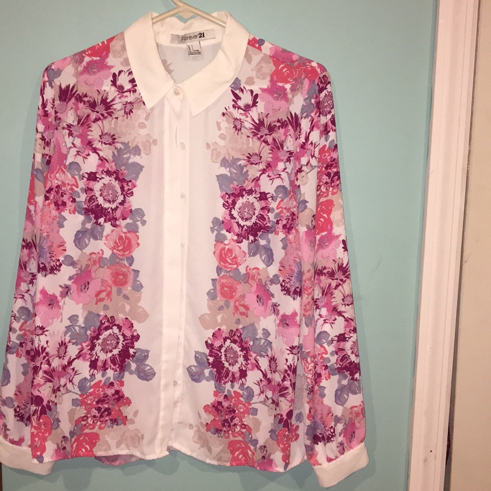 Floral print button up